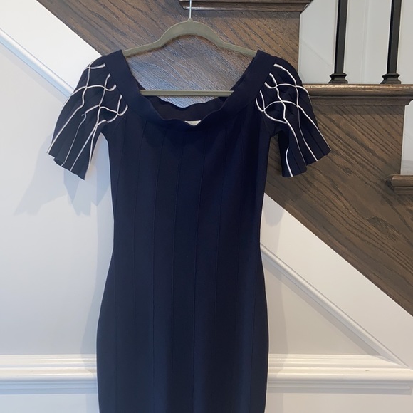 Jonathan simkhai navy midi dress - Picture 3 of 9